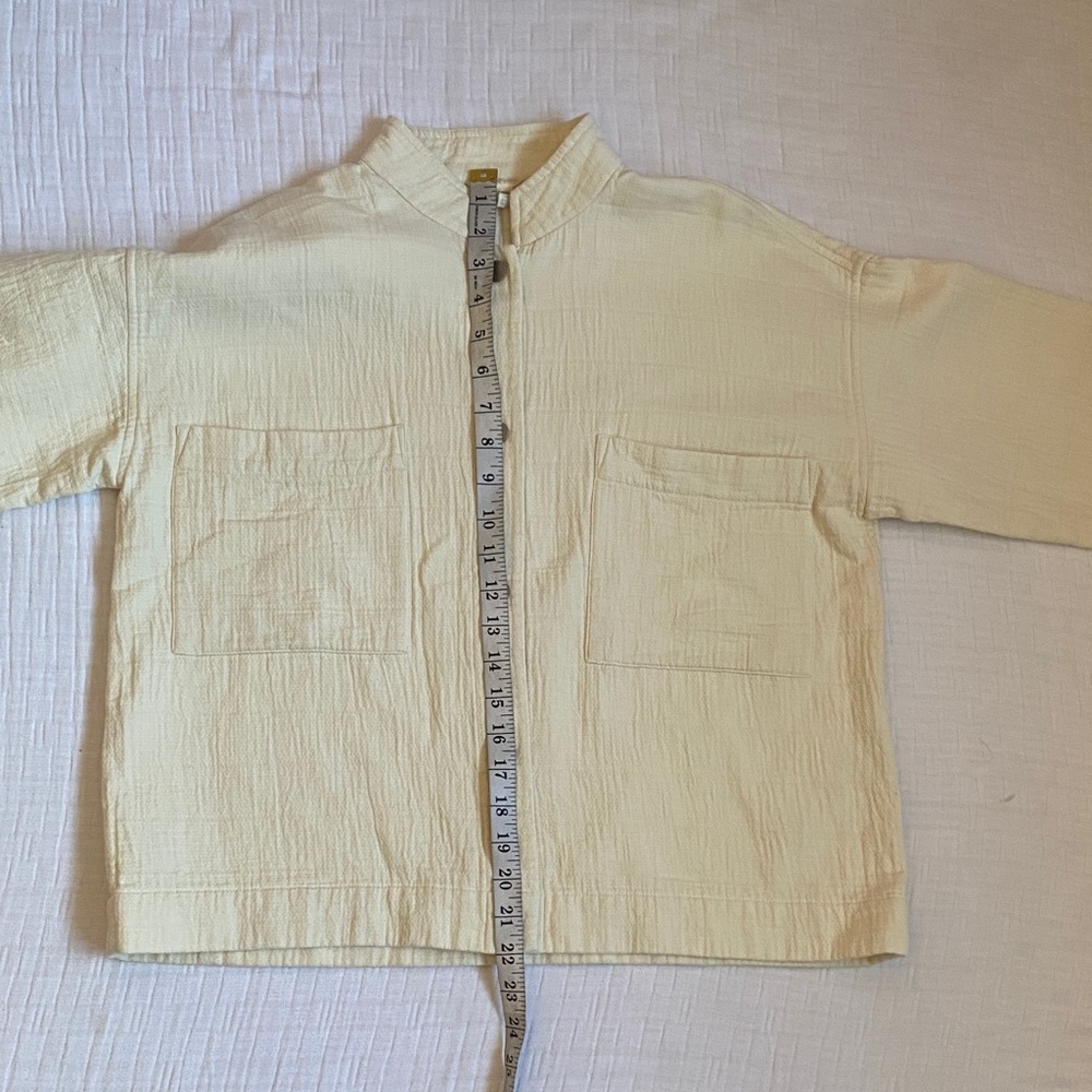 EILEEN FISHER 100% Cotton Cream Utility Jacket - Picture 6 of 9